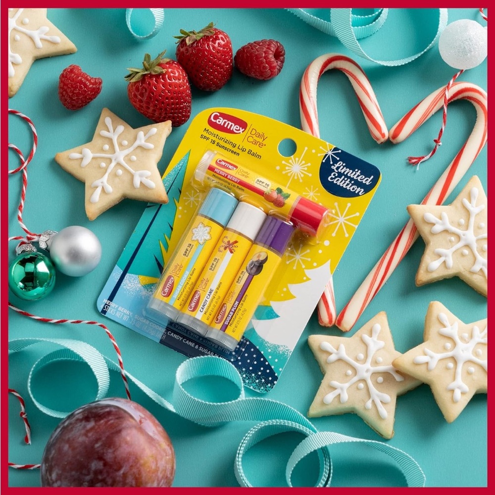 NIP Carmex Daily Care Moisturizing Lip Balm, 4 piece set, Limited Edition